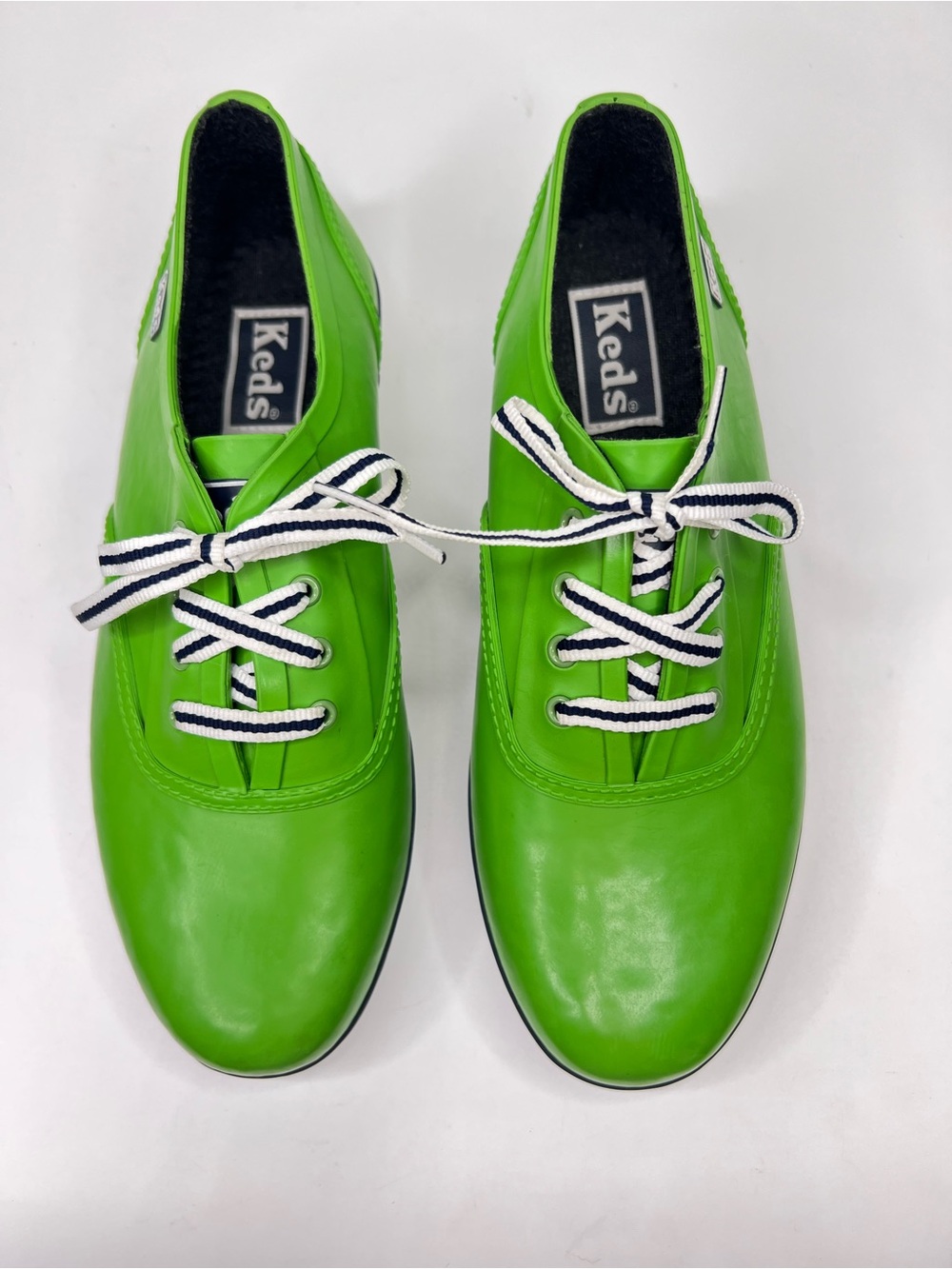 Keds Women’s Rubberized Green/Navy Puddle Jumper Low Top Lace Up Sneaker Size 9 - Picture 3 of 14